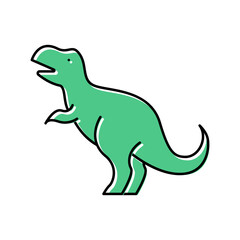 dinosaur prehistoric animal color icon vector illustration