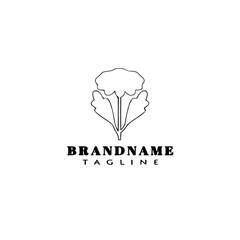 flower logo cartoon icon design template black isolated vector illustration