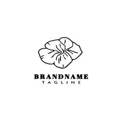 flower logo cartoon icon design template black isolated vector illustration