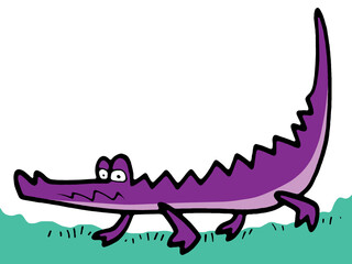 Illustration of an anxious crocodile