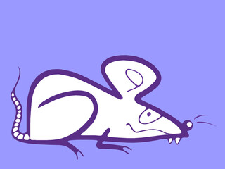 Illustration of a white mouse