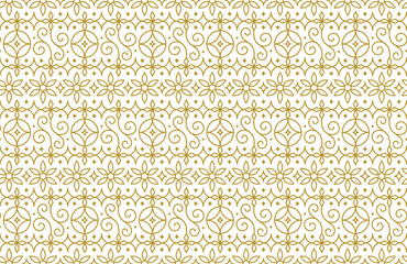 Elegant abstract floral ornament. Seamless pattern for background, wallpaper, textile printing, packaging, wrapper, etc.