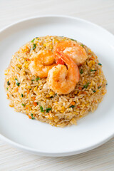 fried shrimps fried rice on plate
