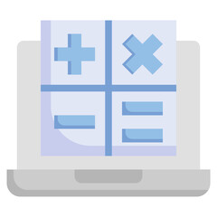 Obraz premium CALCULATOR flat icon,linear,outline,graphic,illustration