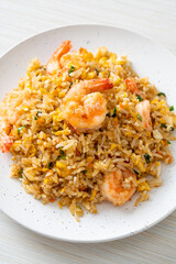 fried shrimps fried rice on plate