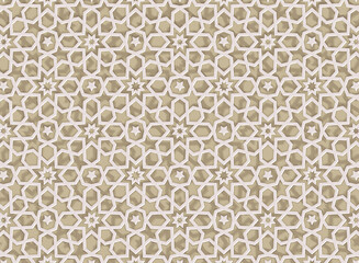 Background with 3d pattern in islamic ornament vector style. Ramadan round pattern elements. persian motif style. Geometric circular ornamental for your design.