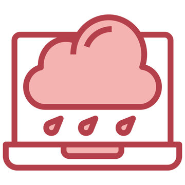 WEATHER red line icon,linear,outline,graphic,illustration