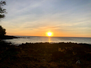 sunset over the sea