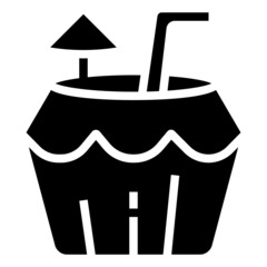 COCONUT glyph icon,linear,outline,graphic,illustration