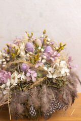 easter eggs and flowers