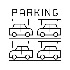 multilevel parking line icon vector illustration