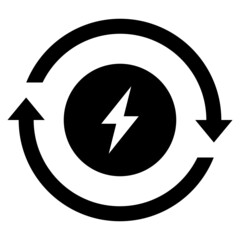 RENEWABLE ENERGY glyph icon,linear,outline,graphic,illustration