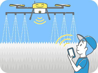 スマート農業2：農薬散布する農業用ドローン