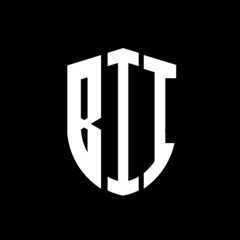 BII letter logo design. BII modern letter logo with black background. BII creative  letter logo. simple and modern letter logo. vector logo modern alphabet font overlap style. Initial letters BII  