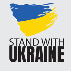 Stand with Ukraine banner. Stop War campaign