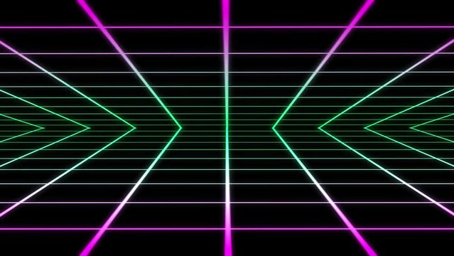 Cycling loopable animated retro background. Motion background graphics. Seamless loop.