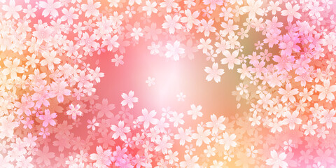 桜　和柄　水彩　背景