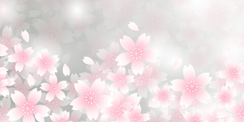 Fototapeta premium 桜 和柄 水彩 背景