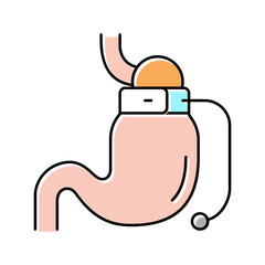 banding bariatric color icon vector illustration