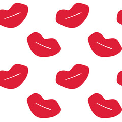 kiss seamless pattern hand drawn, vector, minimalism. wallpaper, textile, print, wrapping paper, background. love, valentines day.