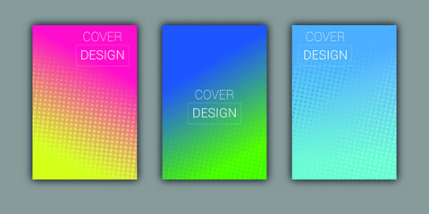 Minimalistic vector background design of bright colored abstract pattern background. Blue, green, pink, yellow placard, poster, flyer, banner template.