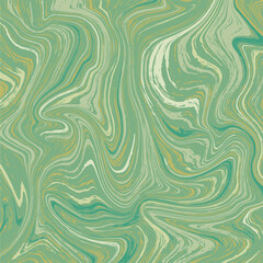 Abstract square marble background. Green vector liquid texture