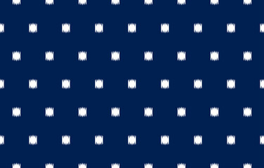 Beautiful polka dots ikat ethnic design. Seamless ikat pattern in tribal, folk embroidery abstract art. polka dots ornament print. Design for carpet, clothing, wrapping, fabric, fashion.