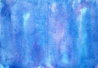 hand drawn abstract blue watercolor background for disign