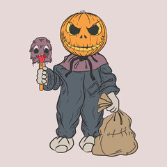 cartoon halloween pumpkin