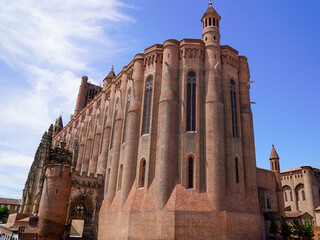 Albi view of the city in the Tarn in france