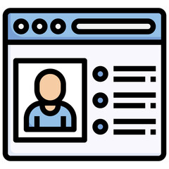 PROFILE filled outline icon,linear,outline,graphic,illustration