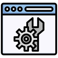 SETTING filled outline icon,linear,outline,graphic,illustration