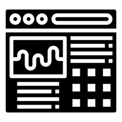 Obraz premium DASHBOARD glyph icon,linear,outline,graphic,illustration