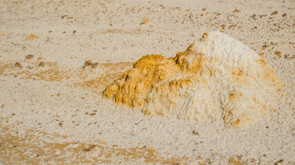 Abstract color sand texture at kaolin mine