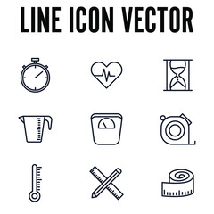 Measuring set icon symbol template for graphic and web design collection logo vector illustration