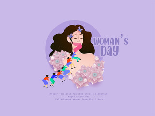 the International Women's Day Invitations with the number 8 in the style 