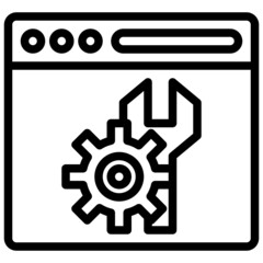 SETTING line icon,linear,outline,graphic,illustration