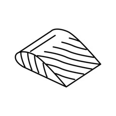 fillet salmon line icon vector illustration