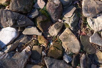 Ancient dolmen in Zhane river gorge on sunny day. Gelendzhik, Krasnodar Krai, Russia