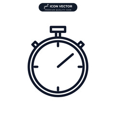 stopwatch icon symbol template for graphic and web design collection logo vector illustration