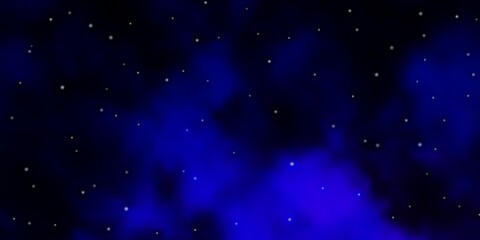 Dark Pink, Blue vector texture with beautiful stars.