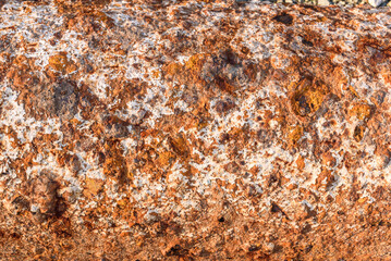 Grunge rusty orange brown metal corten steel stone background texture