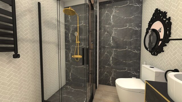 ASEO CON AZULEJOS DE ESTILO BARROCO 