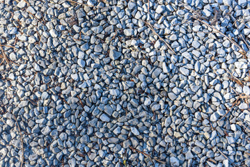 Background Pattern, Naturally Polished Background Of Gray Pebbles