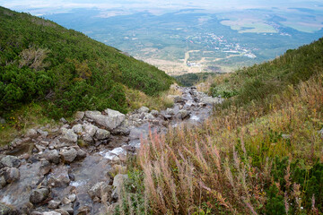 Fototapeta na wymiar Mountain landscape in the High Tatras in Slovakia