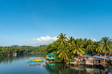 Fototapeta na wymiar View and landscape of Mindanao Region, The Philippines, Lanuza area and Cortez.