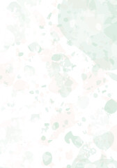 Fototapeta na wymiar Terrazzo modern abstract template. Pink and green texture of classic italian flooring. Background made of stones, granite, quartz, marble, concrete. Venetian terrazzo trendy vector backdrop