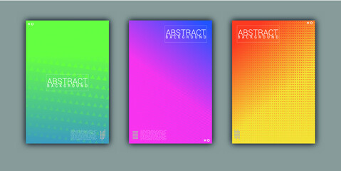 Fototapeta premium Minimalistic vector background design of bright colored abstract pattern background. Blue, green, pink, yellow placard, poster, flyer, banner template.