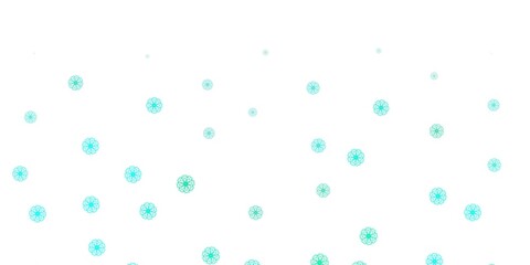 Light green vector natural layout with flowers.