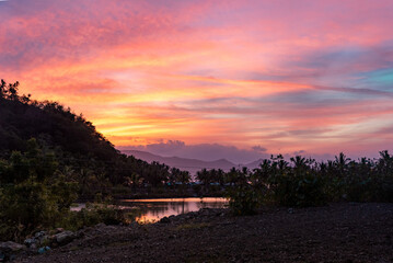 View and landscape of Mindanao Region, The Philippines, Lanuza area and Cortez.